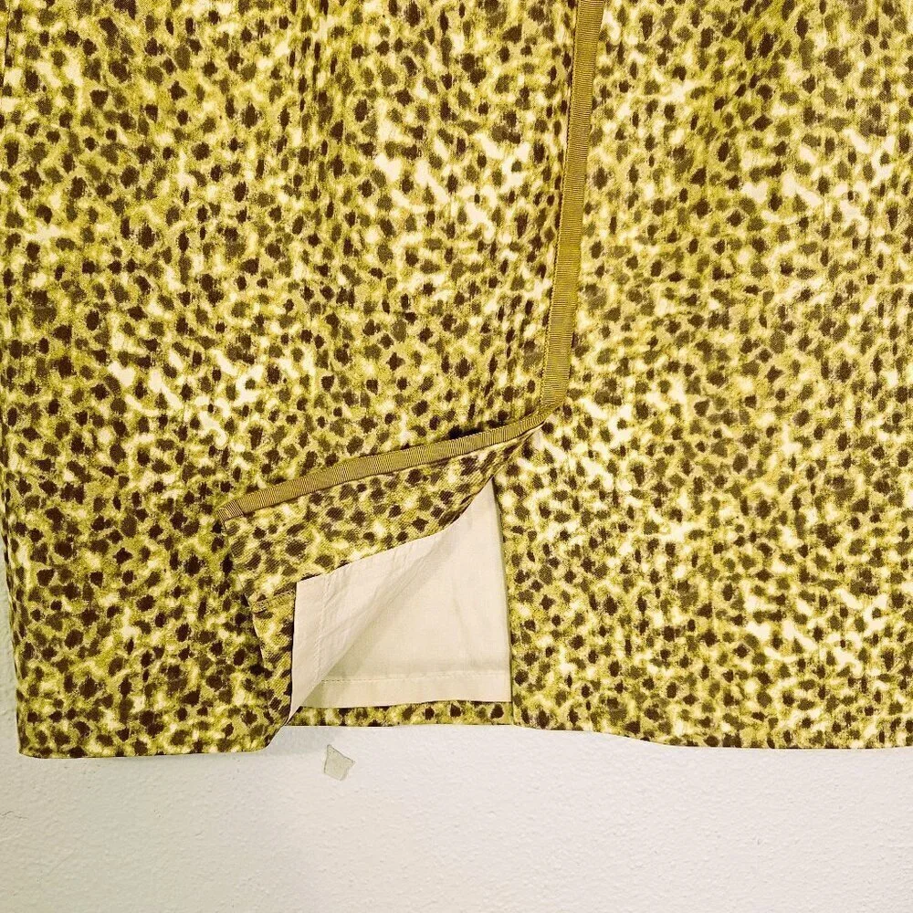 Ann Taylor Loft Brown Cream Animal Print Casual Mini Skirt Size 6 Minimalist